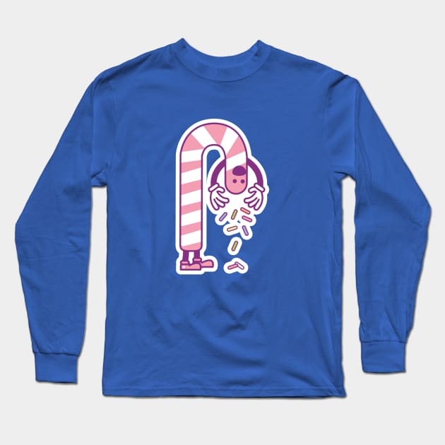 Candy Cane Long Sleeve T-Shirt by Mended Arrow